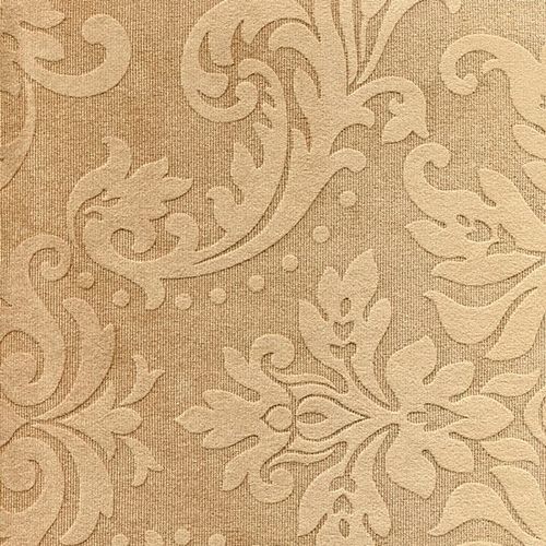 Látka s florálním ornamentem BD44 světle hnědá